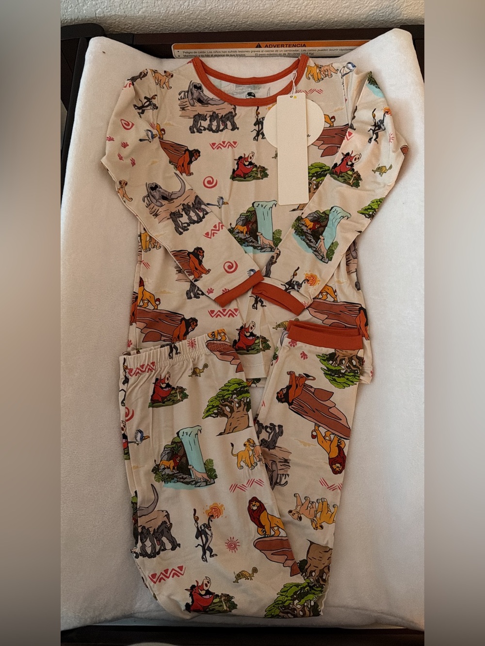 Lama Littles Lion King Long Sleeve Pants PJ Set 5/6 NWT